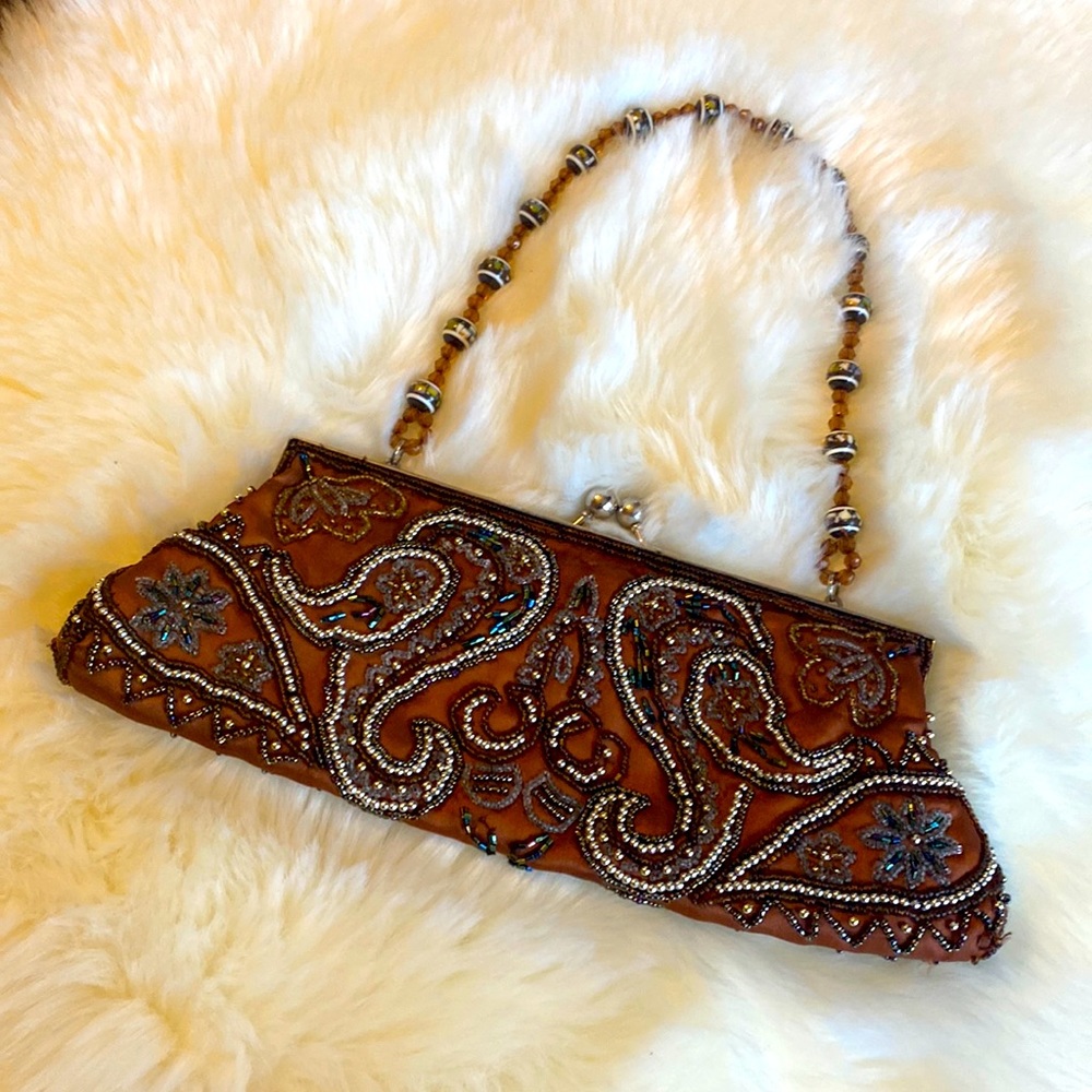 Apt. 9 Beaded Copper Clutch